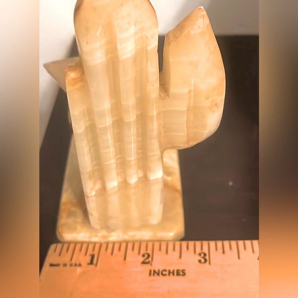 Vintage Stone Carved Onyx Sleeping Man In Desert with Sombrero Bookends - Picture 8 of 9